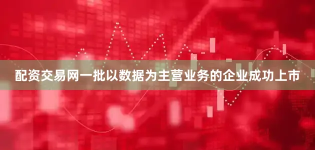 配资交易网一批以数据为主营业务的企业成功上市