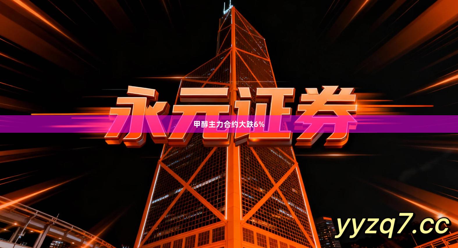 甲醇主力合约大跌6%