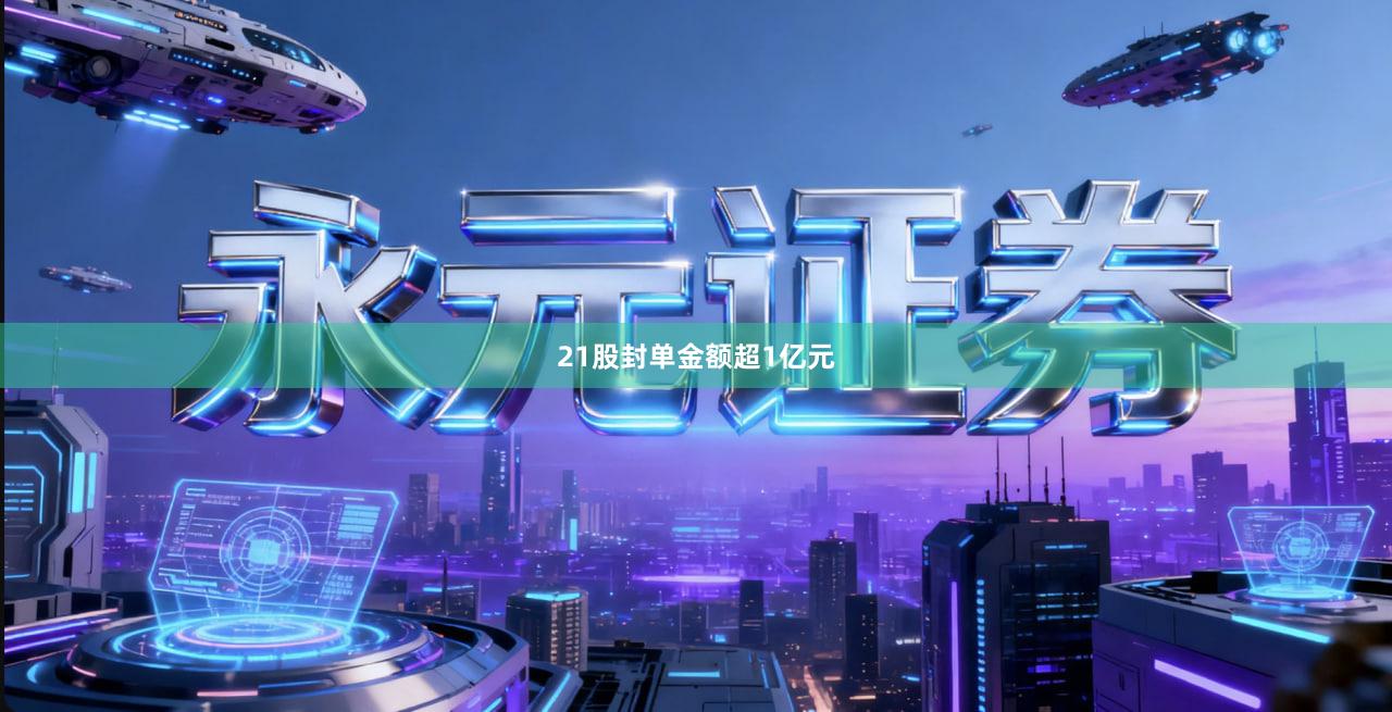 21股封单金额超1亿元